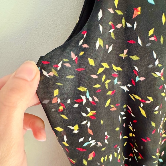 Confetti Print Fit and Flare Party Dress - Picture 6 of 13